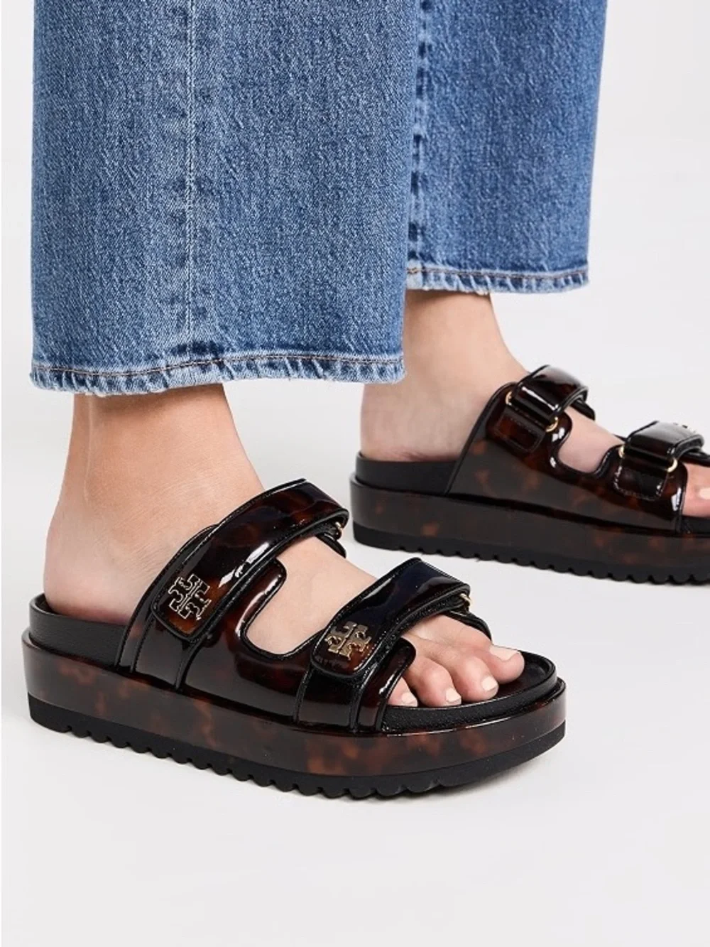 Tory Burch Kira Sport Slide IN BLACK LEATHER